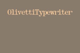 Olivetti Typewriter: The Vintage Serif Font for Scroll-Stopping Designs