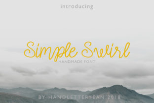 Simple Swirl Family Typeface for Handmade Shop Branding